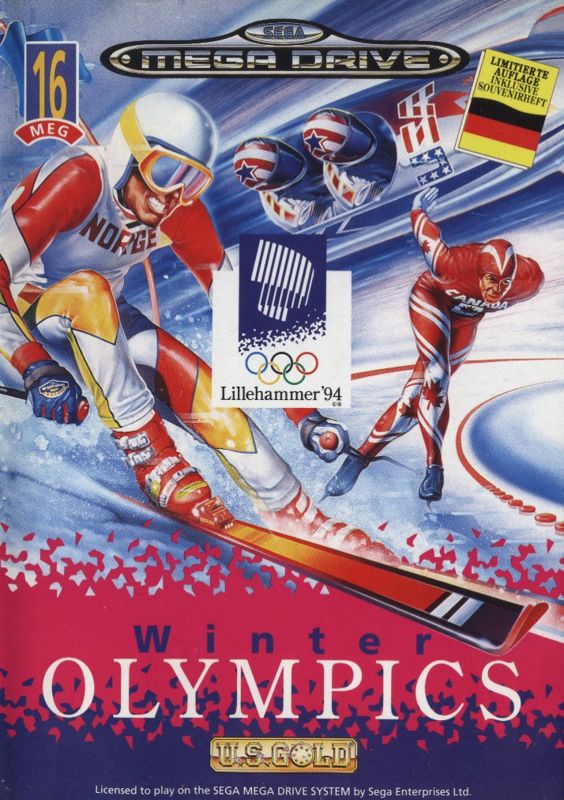 Winter Olympics: Lillehammer 94 box art for Sega Mega Drive